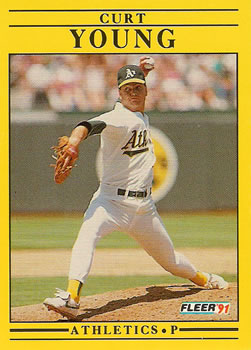 1991 Fleer #28 Curt Young Front