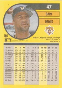 1991 Fleer #47 Gary Redus Back