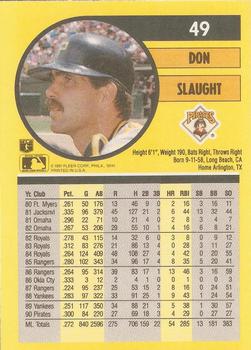 1991 Fleer #49 Don Slaught Back