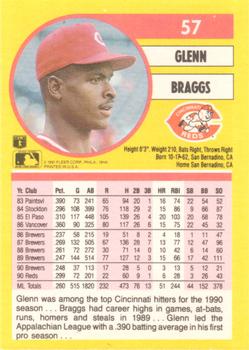 1991 Fleer #57 Glenn Braggs Back