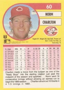 1991 Fleer #60 Norm Charlton Back