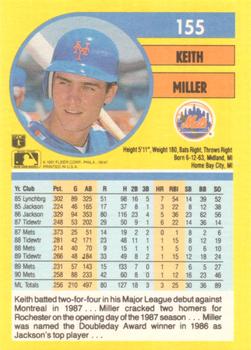 1991 Fleer #155 Keith Miller Back
