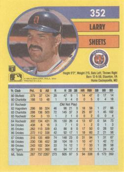 1991 Fleer #352 Larry Sheets Back