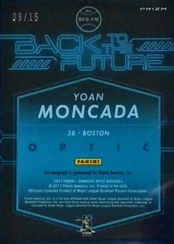 2017 Donruss Optic - Back to the Future Signatures Blue #BFS-YM Yoan Moncada Back