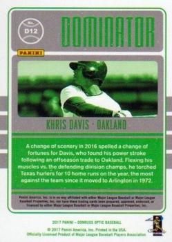 2017 Donruss Optic - Dominators #D12 Khris Davis Back