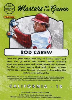 2017 Donruss Optic - Masters of the Game #MG10 Rod Carew Back