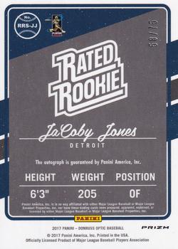 2017 Donruss Optic - Rated Rookies Signatures Blue #RRS-JJ Jacoby Jones Back