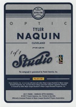 2017 Donruss Optic - Studio Signatures Gold Vinyl #STS-TN Tyler Naquin Back