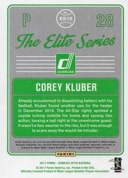 2017 Donruss Optic - The Elite Series #ES18 Corey Kluber Back