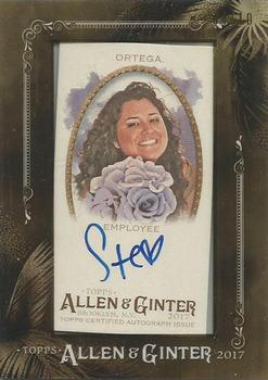 2017 Topps Allen & Ginter - Framed Mini Topps Employee Autographs #MEA-SO Stephanie Ortega Front