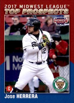 2017 Choice Midwest League Top Prospects #19 Jose Herrera Front