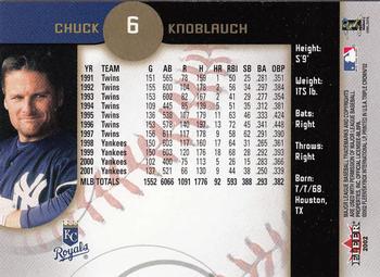 2002 Fleer Triple Crown #6 Chuck Knoblauch Back