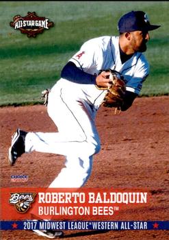 2017 Choice Midwest League All-Stars #38 Roberto Baldoquin Front
