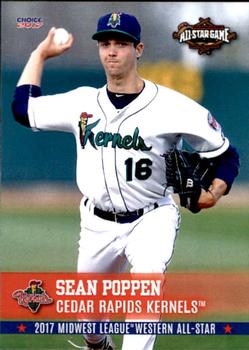 2017 Choice Midwest League All-Stars #45 Sean Poppen Front