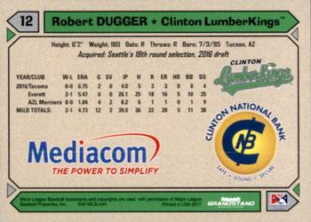 2017 Grandstand Clinton LumberKings #NNO Robert Dugger Back