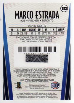 2017 Honus Bonus Fantasy Baseball #183 Marco Estrada Back