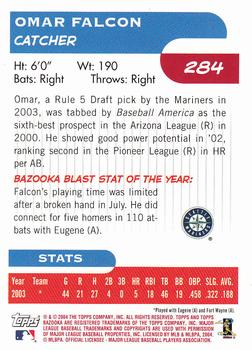 2004 Bazooka - Red Chunks #284 Omar Falcon Back