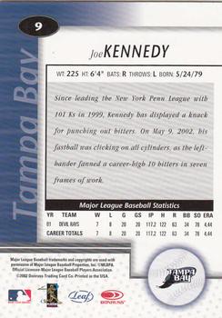 2002 Leaf Certified #9 Joe Kennedy Back