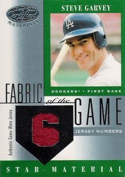 2001 Leaf Certified Materials - Fabric of the Game Jersey Number #FG-82 Steve Garvey Front