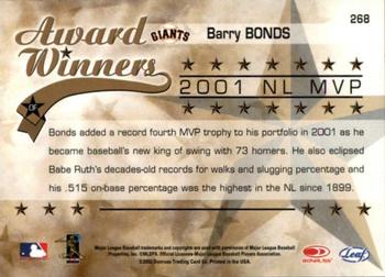 2002 Leaf Rookies & Stars #268 Barry Bonds Back