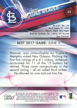 2017 Bowman's Best #32 Luke Weaver Back