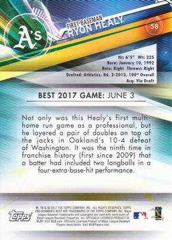 2017 Bowman's Best #58 Ryon Healy Back
