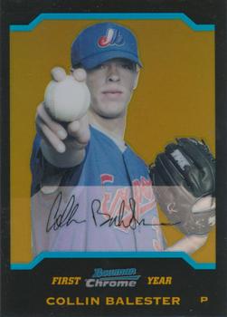 2004 Bowman Draft Picks & Prospects - Chrome Gold Refractors #47 Collin Balester Front