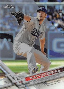2017 Topps Chrome - Refractor #25 Clayton Kershaw Front