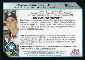 2004 Bowman Draft Picks & Prospects - AFLAC All-American #AFL9 Steve Johnson Back