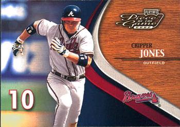2002 Playoff Piece of the Game #4 Chipper Jones Front