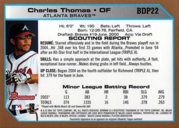 2004 Bowman Draft Picks & Prospects - Gold #BDP22 Charles Thomas Back