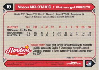 2017 Grandstand Chattanooga Lookouts #NNO Mason Melotakis Back