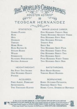 2017 Topps Allen & Ginter X #99 Teoscar Hernandez Back