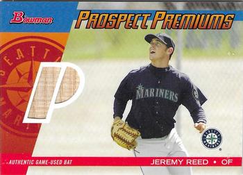 2004 Bowman Draft Picks & Prospects - Prospect Premiums Relics #PP-JR Jeremy Reed Front