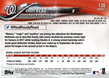 2018 Topps #136 Raudy Read Back