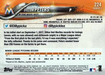 2018 Topps #224 Dillon Peters Back