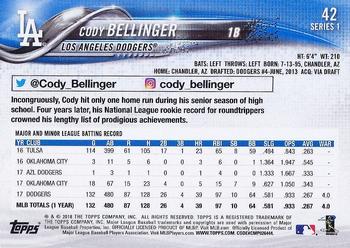 2018 Topps #42 Cody Bellinger Back