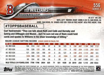 2018 Topps #556 Ted Williams Back