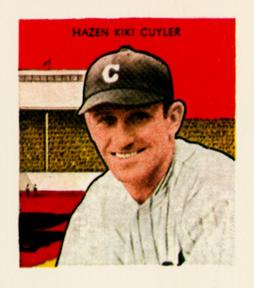 1977 Dover Publications Classic Baseball Cards Reprints #NNO Hazen Kiki Cuyler Front