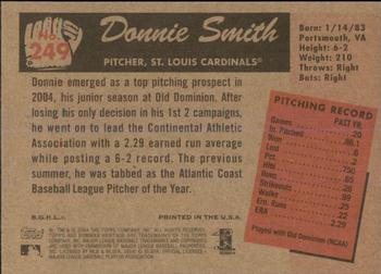2004 Bowman Heritage - Black and White #249 Donnie Smith Back