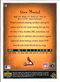 2002 SP Legendary Cuts #70 Stan Musial Back
