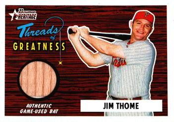2004 Bowman Heritage - Threads of Greatness #TG-JT2 Jim Thome Front