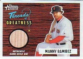 2004 Bowman Heritage - Threads of Greatness #TG-MR2 Manny Ramirez Front