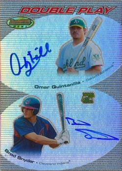 2004 Bowman's Best - Double Play Autographs #DPA-QS Omar Quintanilla / Brad Snyder Front