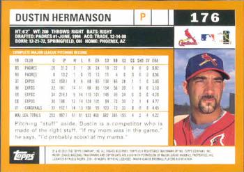 2002 Topps #176 Dustin Hermanson Back