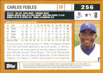 2002 Topps #256 Carlos Febles Back