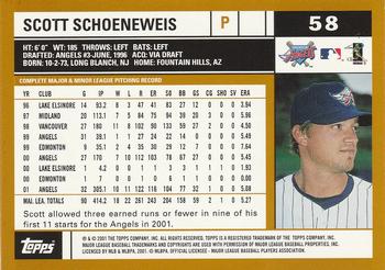 2002 Topps #58 Scott Schoeneweis Back