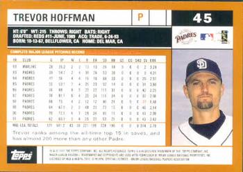 2002 Topps #45 Trevor Hoffman Back