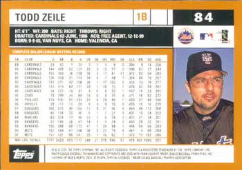 2002 Topps #84 Todd Zeile Back