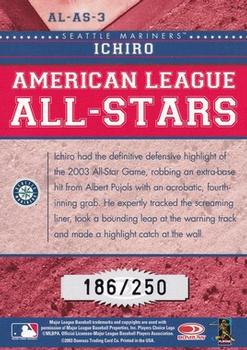 2004 Donruss - All-Stars American League Black #AL-AS-3 Ichiro Suzuki Back